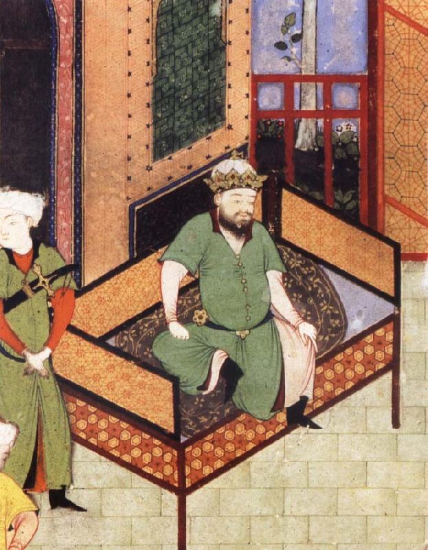 unknow artist Sultan Husayn on this throne